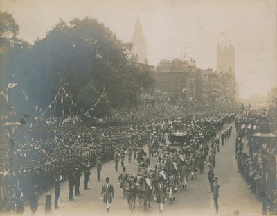 Processie voor de kroning van koning Edward VII door English Photographer